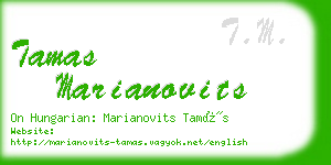 tamas marianovits business card
